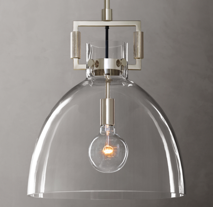 Restoration Hardware Machinist Glass Pendant